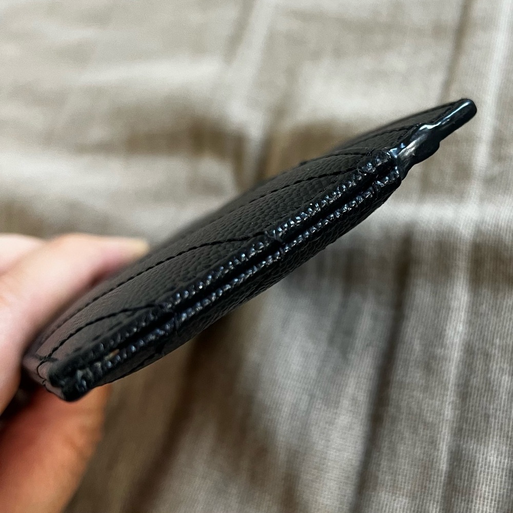 Saint Laurent YSL Quilted Leather Cassandre Matelasse Card Case Holder Wallet - Picture 4 of 15